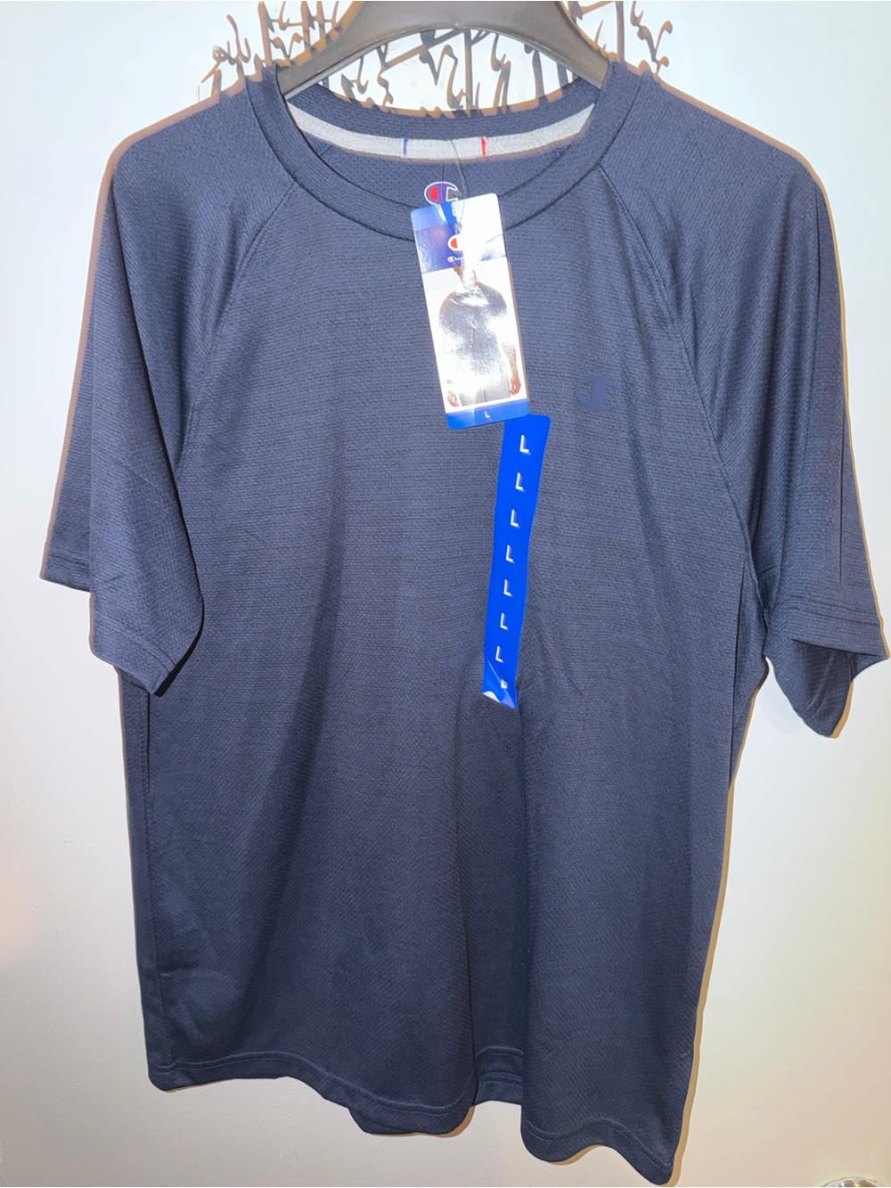 Champion Men's Short Sleeve Crew T-Shirt in Navy Blue